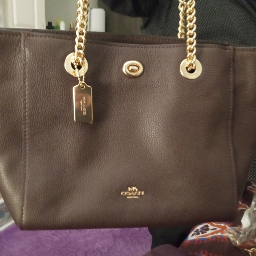Coach Oxblood Leather Tote Bag